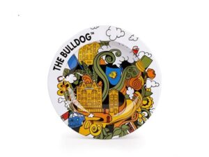 Cenicero metalico blanco con diseño – The Bulldog